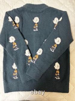 Gelato pique Snoopy Charlie Brown Pattern Fleece V-Neck Cardigan Women
