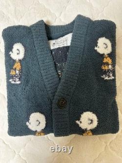 Gelato pique Snoopy Charlie Brown Pattern Fleece V-Neck Cardigan Women