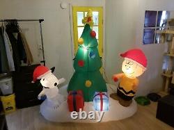 Gemmy 6' Charlie Brown & Snoopy with Christmas Tree Lighted Airblown Inflatable