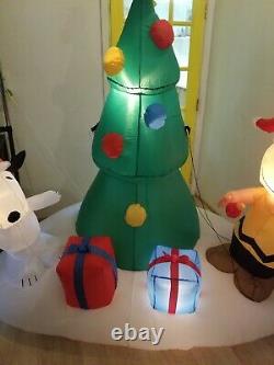 Gemmy 6' Charlie Brown & Snoopy with Christmas Tree Lighted Airblown Inflatable