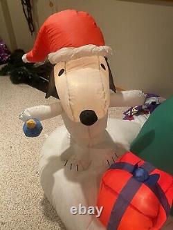 Gemmy 6' Charlie Brown & Snoopy withChristmas Tree Lighted Airblown Inflatable EUC