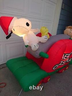 Gemmy Peanuts Airblown Charlie brown snoopy seesaw teeter totter 5 Ft