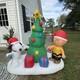 Gemmy Peanuts Airblown Inflatable 6' Wide Snoopy Charlie Brown Christmas Tree