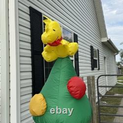 Gemmy Peanuts Airblown Inflatable 6' Wide Snoopy Charlie Brown Christmas Tree