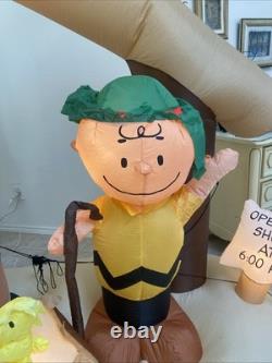 Gemmy Snoopy & Charlie Brown Christmas Play Nativity Scene 6 Feet Tall