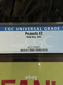 Gold Key 1963 Peanuts #2 CGC 6.0 FINE Early Charlie Brown & Snoopy Cover