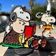 Hand Crafted Snoopy And Charlie Brown Aviva Trophy Set Hand Painted Rare
