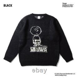 HOUSTON Peanuts Charlie Brown Snoopy Mohair Wool Crewneck Sweater