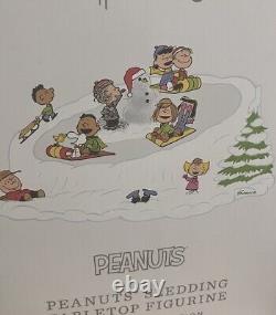 Hallmark Created Peanuts Approved Sledding Table Top Animated Figures NEW Snoopy