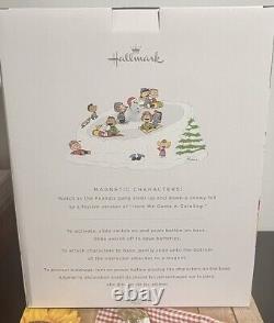 Hallmark Created Peanuts Approved Sledding Table Top Animated Figures NEW Snoopy