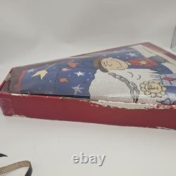 Hallmark Peanuts Charlie Brown Light Up Christmas Tree Skirt Snoopy Box + Cord