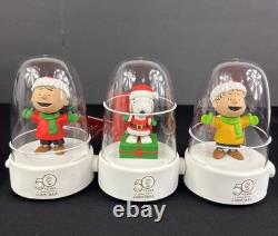 Hallmark Peanuts Happy Tappers 2015 Charlie Brown, Linus, Snoopy Set NOS READ