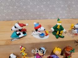 Hallmark Peanuts Winter Fun Snoopy Charlie Brown Lucy Miniature Ornament Lot