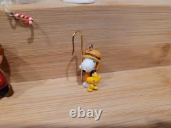 Hallmark Peanuts Winter Fun Snoopy Charlie Brown Lucy Miniature Ornament Lot