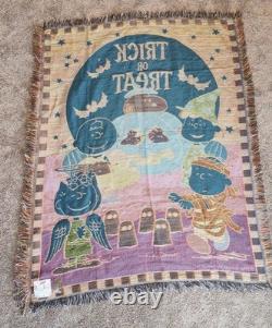 Halloween Peanuts Snoopy Great Pumpkin Charlie Brown Throw Afghan Blanket 47x57