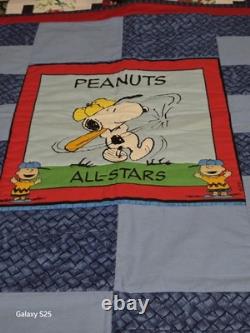 Handmade Custom Charlie Brown And Snoopy Quilt