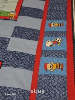 Handmade Custom Charlie Brown And Snoopy Quilt