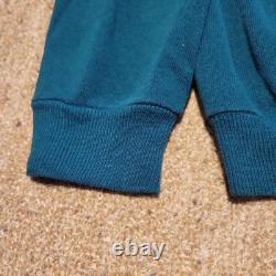 Hanes Peanuts Sweatshirt Snoopy & Charlie Brown Turquoise Raglan USA Made