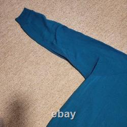 Hanes Peanuts Sweatshirt Snoopy & Charlie Brown Turquoise Raglan USA Made
