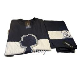 ICEBERG Snoopy & Charlie Brown T-Shirt Shorts Set Embroidered Logo New Tags