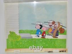 It's Arbor Day Charlie Brown 1976 Original Production Cel Setup Snoopy Peanuts