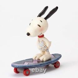 Jim Shore 2017 Peanuts Snoopy & Charlie Brown SKATEBOARDING BUDDIES 4054080 NRFB