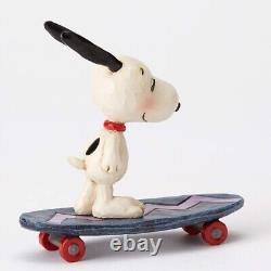 Jim Shore 2017 Peanuts Snoopy & Charlie Brown SKATEBOARDING BUDDIES 4054080 NRFB