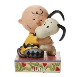 Jim Shore Peanuts Charlie Brown Snoopy Hugging Figurine 6007936