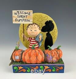 Jim Shore Peanuts Charlie Brown Welcome Great Pumpkin Figurine Mint Condition D2