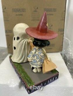 Jim Shore Peanuts Halloween Charlie Brown Ghost Lucy Witch I GOT A ROCK 6002775