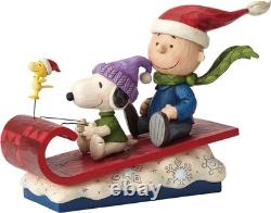 Jim Shore Peanuts Snoopy Charlie Brown Snow Day 4052726 Statue RARE New