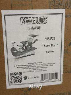 Jim Shore Peanuts Snoopy Charlie Brown Snow Day 4052726 Statue RARE New