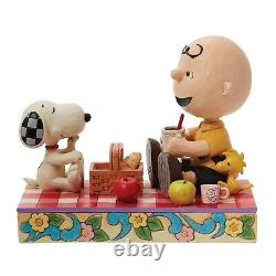 Jim Shore × Peanuts Snoopy & Charlie Brown & Woodstock figure Picnic Japan New