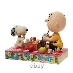 Jim Shore × Peanuts Snoopy & Charlie Brown & Woodstock figure Picnic Japan New