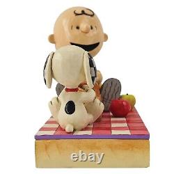 Jim Shore × Peanuts Snoopy & Charlie Brown & Woodstock figure Picnic Japan New