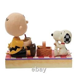 Jim Shore × Peanuts Snoopy & Charlie Brown & Woodstock figure Picnic Japan New