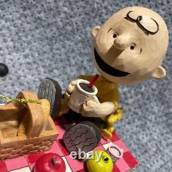 Jim Shore × Peanuts Snoopy & Charlie Brown & Woodstock figure Picnic Japan New