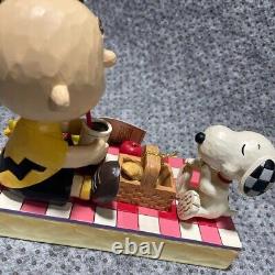 Jim Shore × Peanuts Snoopy & Charlie Brown & Woodstock figure Picnic Japan New