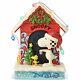 Jim Shore Peanuts Snoopy And Woodstock Dog House Lit Figurine 7 6002771