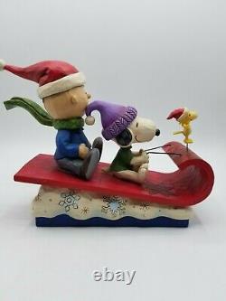Jim Shore Snow Day Snoopy Charlie Brown Christmas Figurine w Box