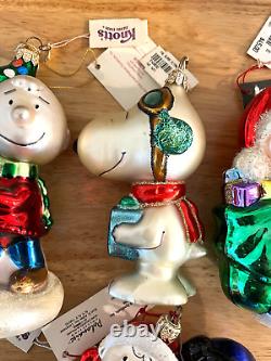 Kurt Adler Peanuts Charlie Brown Lucy Snoopy Flying Ace Polonaise Glass Ornament