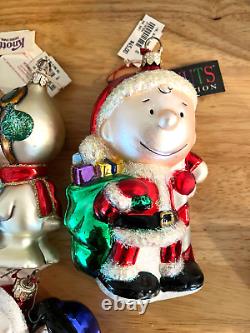 Kurt Adler Peanuts Charlie Brown Lucy Snoopy Flying Ace Polonaise Glass Ornament