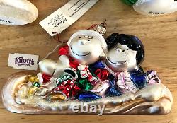 Kurt Adler Peanuts Charlie Brown Lucy Snoopy Flying Ace Polonaise Glass Ornament