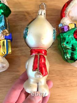 Kurt Adler Peanuts Charlie Brown Lucy Snoopy Flying Ace Polonaise Glass Ornament