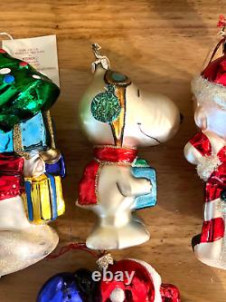 Kurt Adler Peanuts Charlie Brown Lucy Snoopy Flying Ace Polonaise Glass Ornament