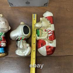 Kurt Adler Polonaise Ornament Peanuts Lucy Snoopy Charlie Brown Woodstock Lot 4