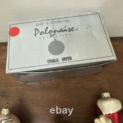 Kurt Adler Polonaise Ornament Peanuts Lucy Snoopy Charlie Brown Woodstock Lot 4