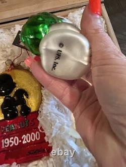 Kurt Adler Polonaise Peanuts 50th Anniv Ltd Ed Ornaments Snoopy Charlie Brown +