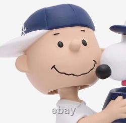 LA Dodgers Charlie Brown & Snoopy Peanuts Dual Mini Bighead Bobble FOCO NEW #150