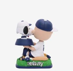 LA Dodgers Charlie Brown & Snoopy Peanuts Dual Mini Bighead Bobble FOCO NEW #150
